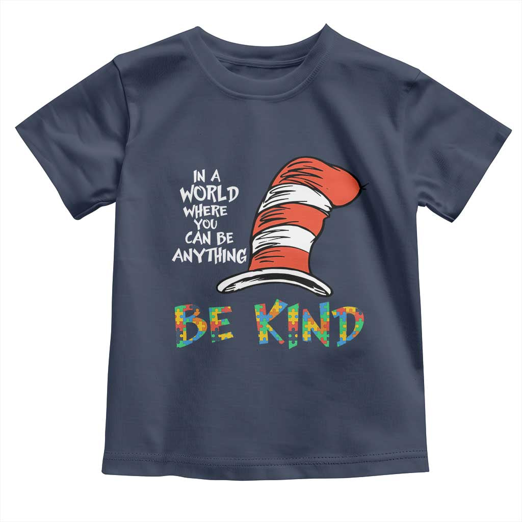 Autism Awareness Toddler T Shirt Why Fit In When You Were Born To Stand Out Cat In Hat