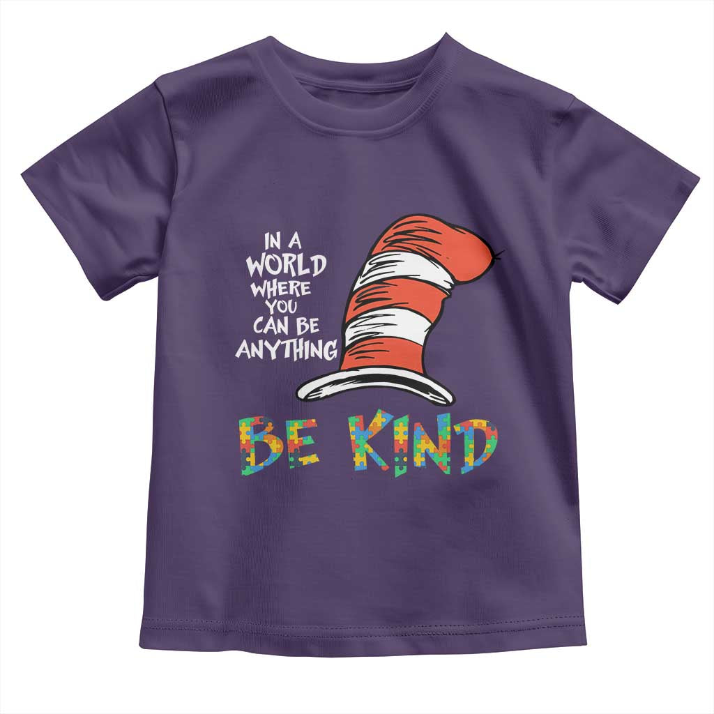 Autism Awareness Toddler T Shirt Why Fit In When You Were Born To Stand Out Cat In Hat
