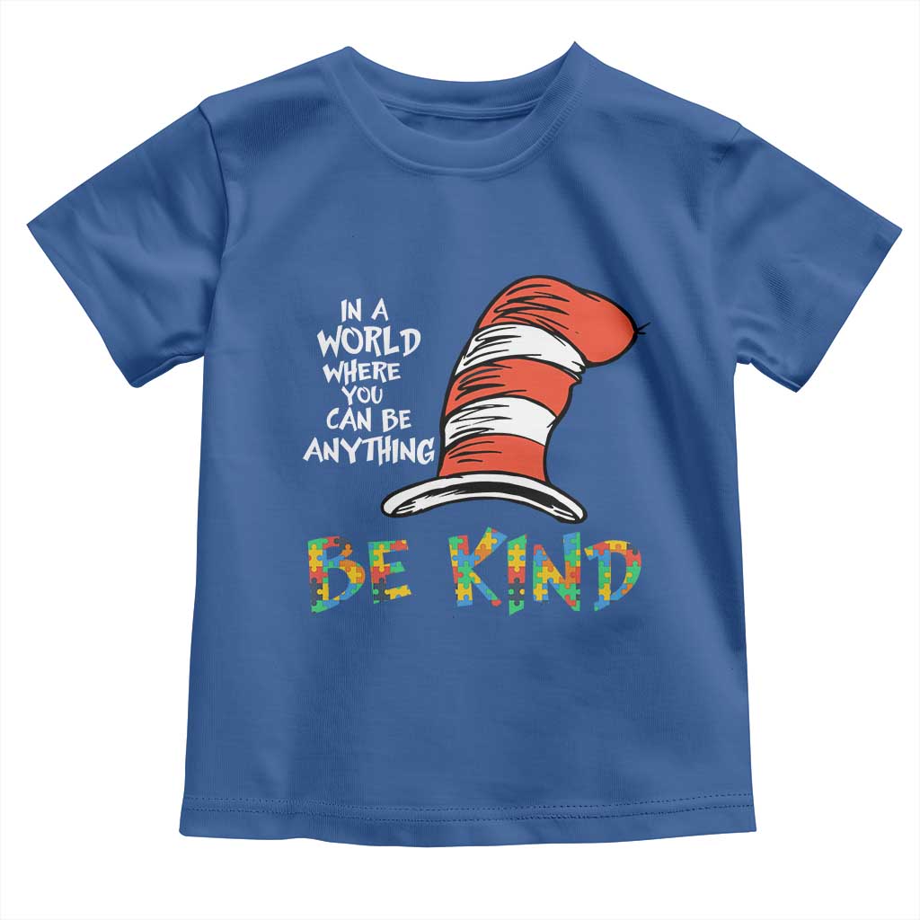 Autism Awareness Toddler T Shirt Why Fit In When You Were Born To Stand Out Cat In Hat