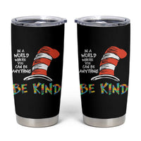 Autism Awareness Tumbler Cup Why Fit In When You Were Born To Stand Out Cat In Hat