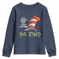 Autism Awareness Youth Sweatshirt Why Fit In When You Were Born To Stand Out Cat In Hat