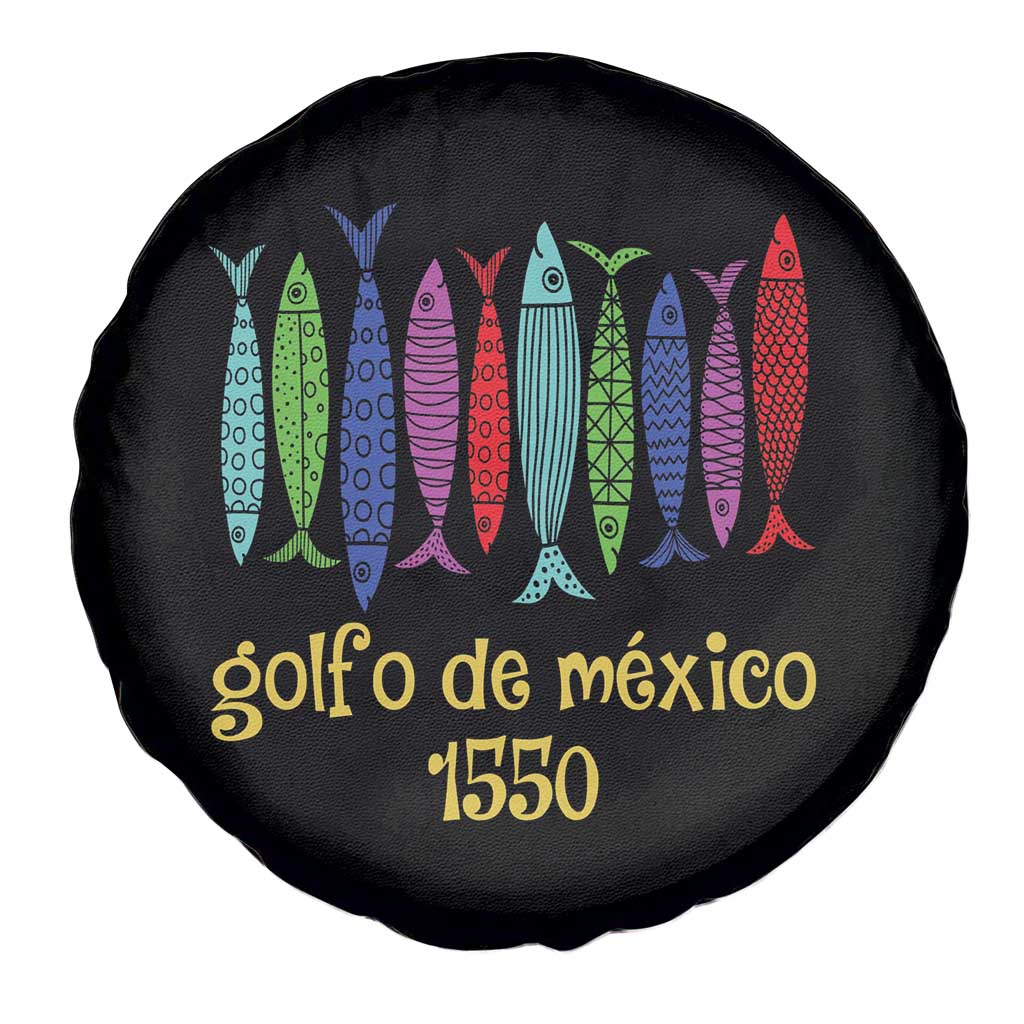 Gulf of Mexico Spare Tire Cover Golfo de México 1550 Retro Tuna