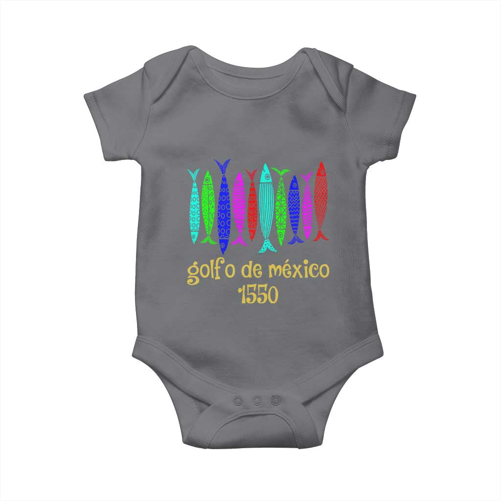 Gulf of Mexico Baby Onesie Golfo de México 1550 Retro Tuna
