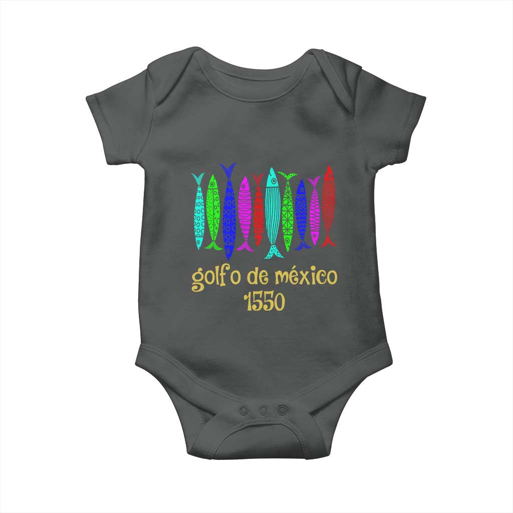 Gulf of Mexico Baby Onesie Golfo de México 1550 Retro Tuna