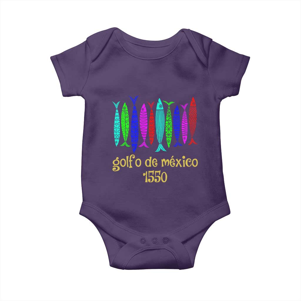 Gulf of Mexico Baby Onesie Golfo de México 1550 Retro Tuna