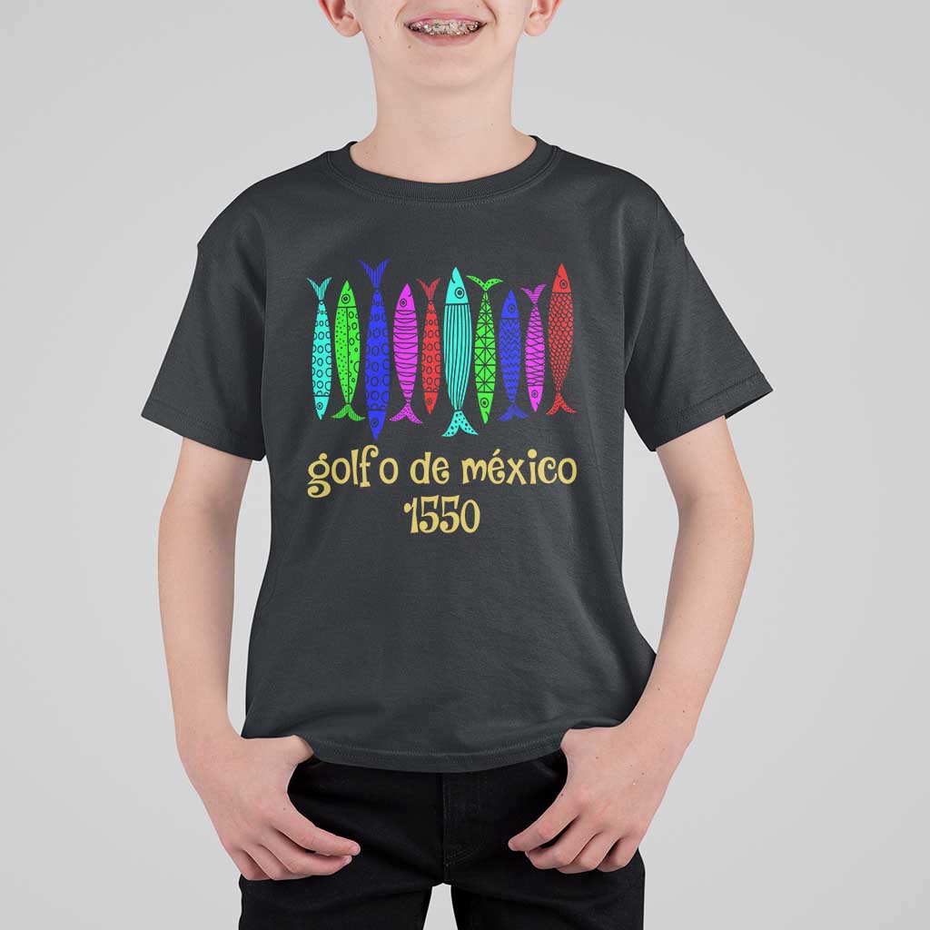 Gulf of Mexico T Shirt For Kid Golfo de México 1550 Retro Tuna