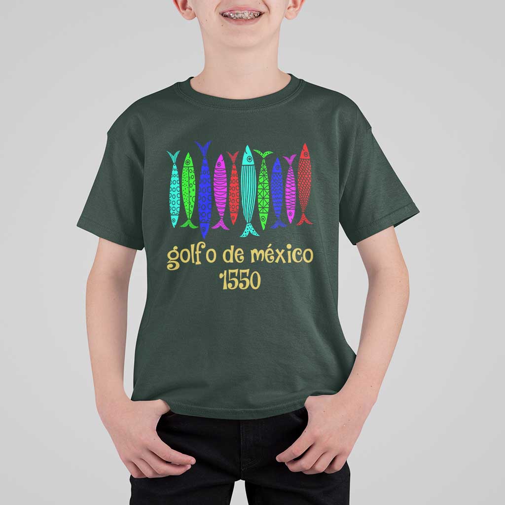 Gulf of Mexico T Shirt For Kid Golfo de México 1550 Retro Tuna