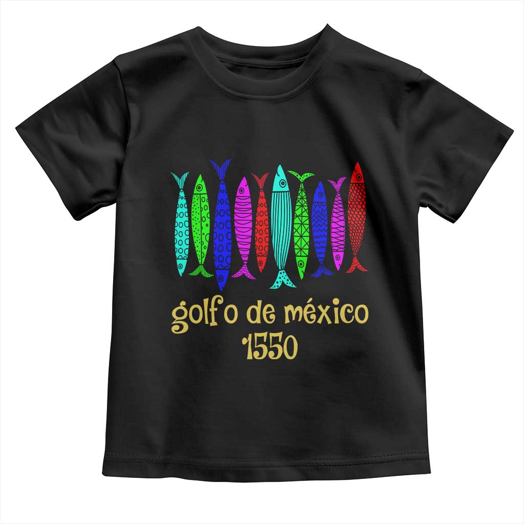 Gulf of Mexico Toddler T Shirt Golfo de México 1550 Retro Tuna