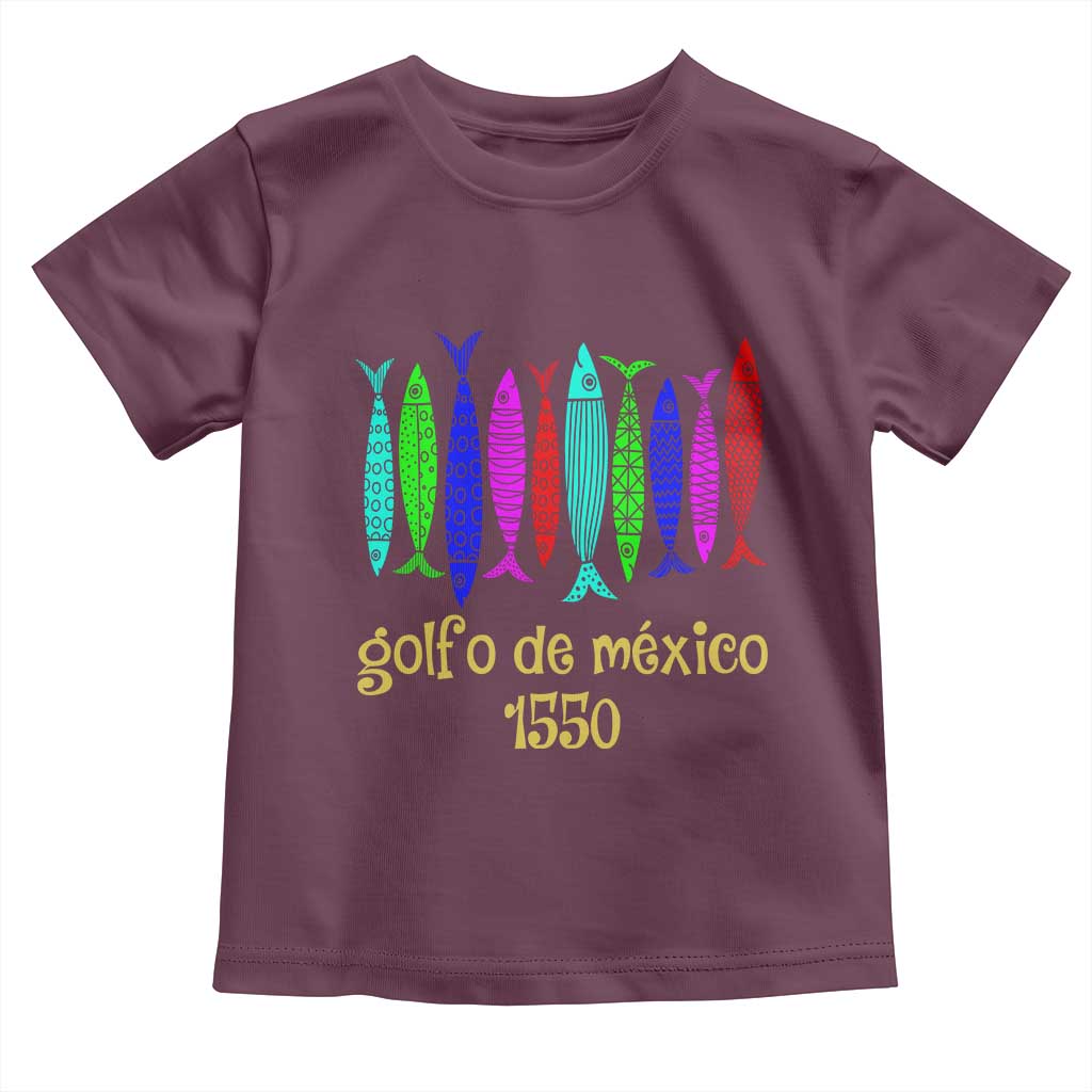 Gulf of Mexico Toddler T Shirt Golfo de México 1550 Retro Tuna