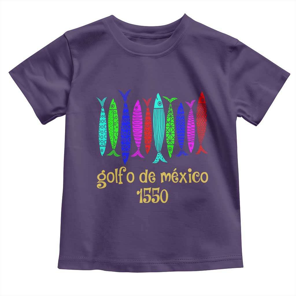 Gulf of Mexico Toddler T Shirt Golfo de México 1550 Retro Tuna