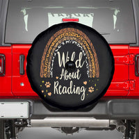 Wild About Reading Spare Tire Cover Teacher Student Back to School Retro Rainbow