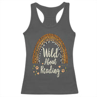 Wild About Reading Racerback Tank Top Teacher Student Back to School Retro Rainbow