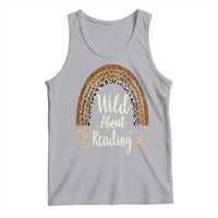 Wild About Reading Tank Top Teacher Student Back to School Retro Rainbow