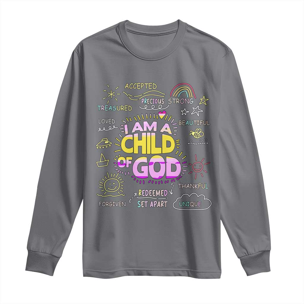 I Am A Child Of God Long Sleeve Shirt Retro Christian Jesus Faith