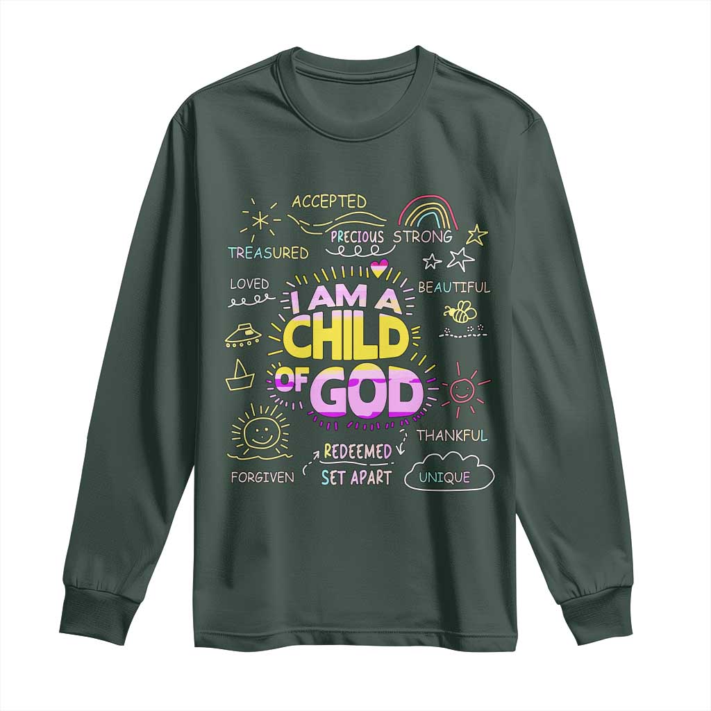 I Am A Child Of God Long Sleeve Shirt Retro Christian Jesus Faith