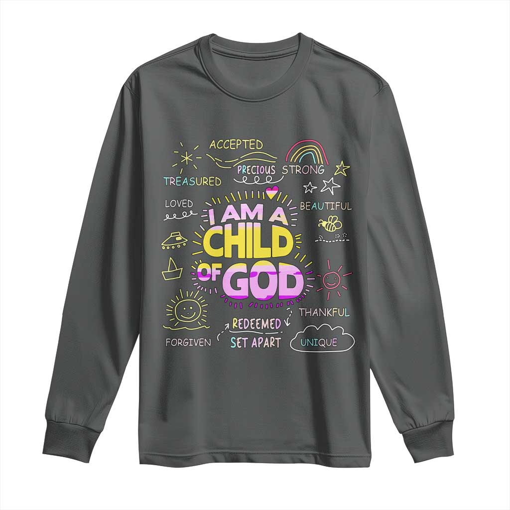 I Am A Child Of God Long Sleeve Shirt Retro Christian Jesus Faith