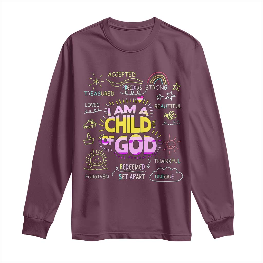 I Am A Child Of God Long Sleeve Shirt Retro Christian Jesus Faith