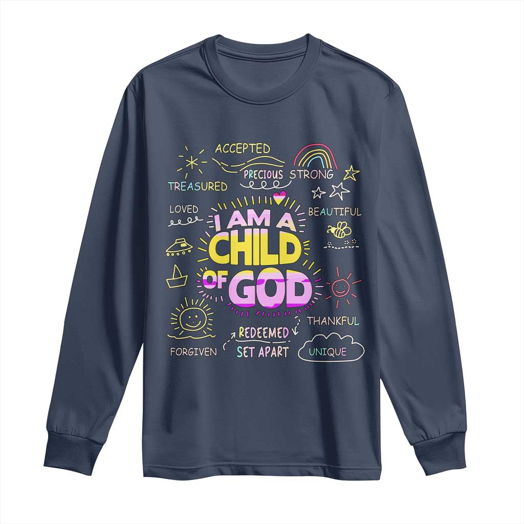 I Am A Child Of God Long Sleeve Shirt Retro Christian Jesus Faith