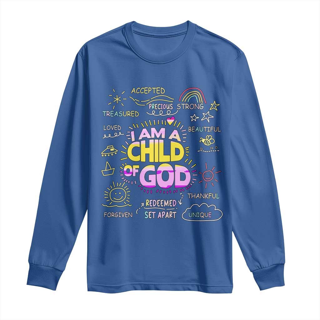 I Am A Child Of God Long Sleeve Shirt Retro Christian Jesus Faith