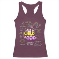 I Am A Child Of God Racerback Tank Top Retro Christian Jesus Faith