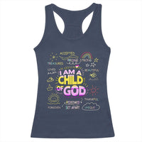 I Am A Child Of God Racerback Tank Top Retro Christian Jesus Faith