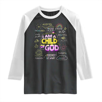 I Am A Child Of God Raglan Shirt Retro Christian Jesus Faith