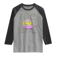 I Am A Child Of God Raglan Shirt Retro Christian Jesus Faith