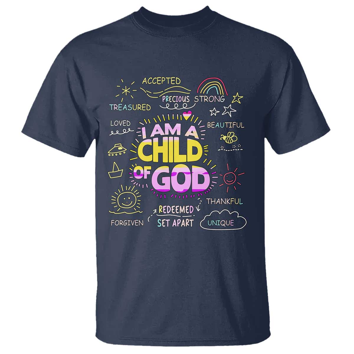 I Am A Child Of God T Shirt Retro Christian Jesus Faith