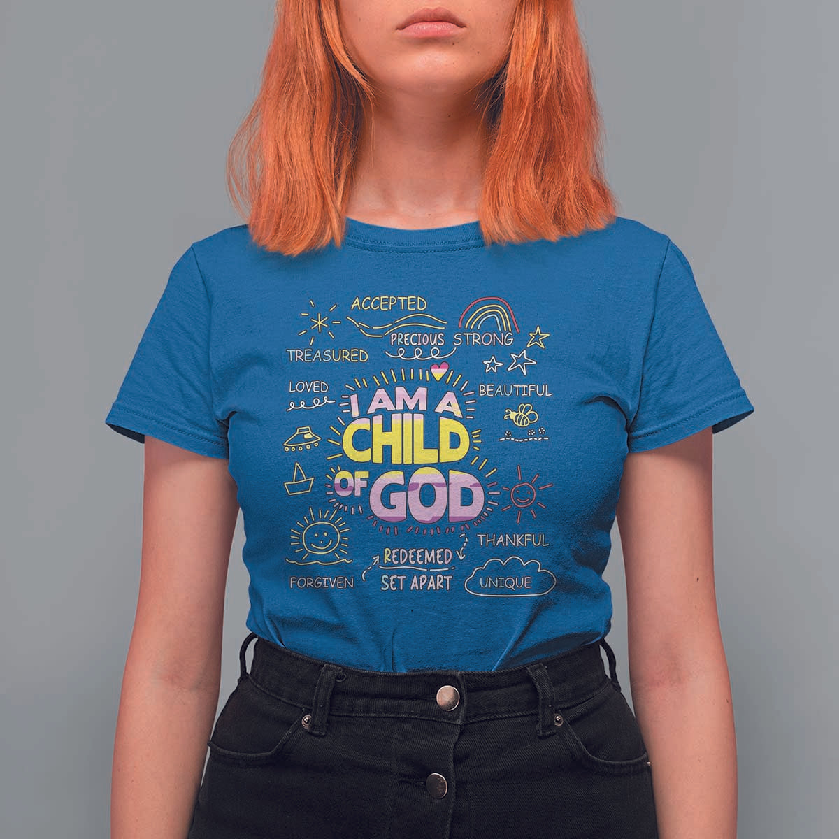 I Am A Child Of God T Shirt For Women Retro Christian Jesus Faith
