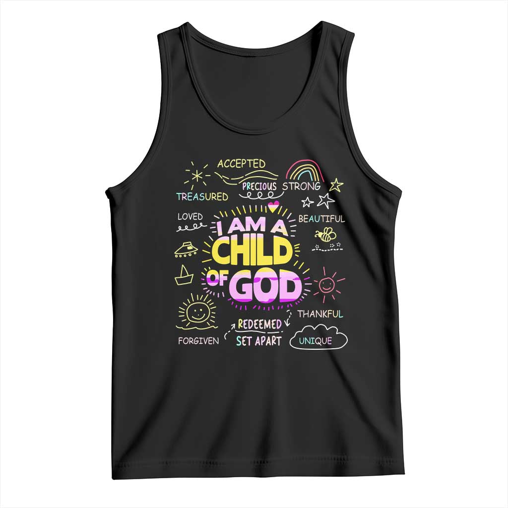 I Am A Child Of God Tank Top Retro Christian Jesus Faith