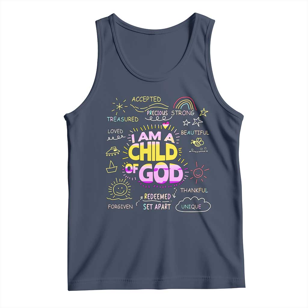 I Am A Child Of God Tank Top Retro Christian Jesus Faith