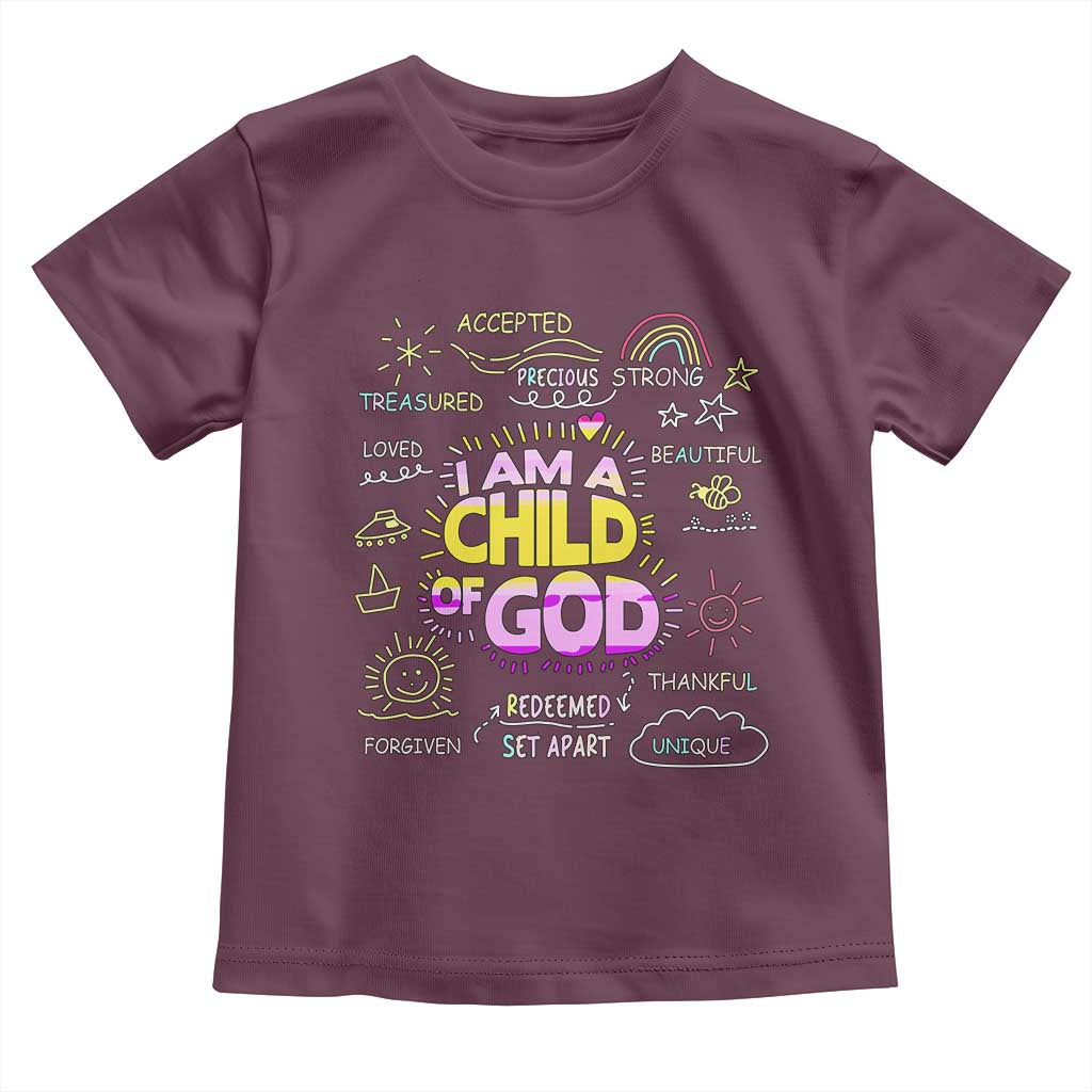 I Am A Child Of God Toddler T Shirt Retro Christian Jesus Faith