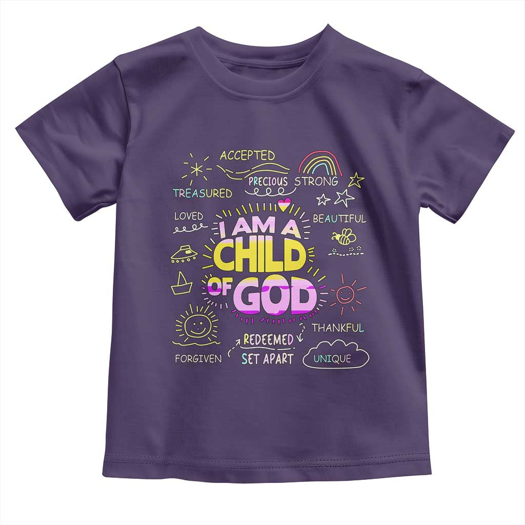 I Am A Child Of God Toddler T Shirt Retro Christian Jesus Faith