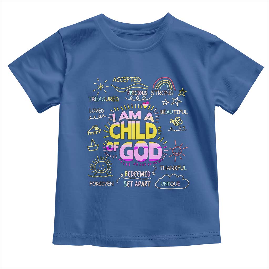 I Am A Child Of God Toddler T Shirt Retro Christian Jesus Faith