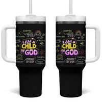 I Am A Child Of God Tumbler With Handle Retro Christian Jesus Faith