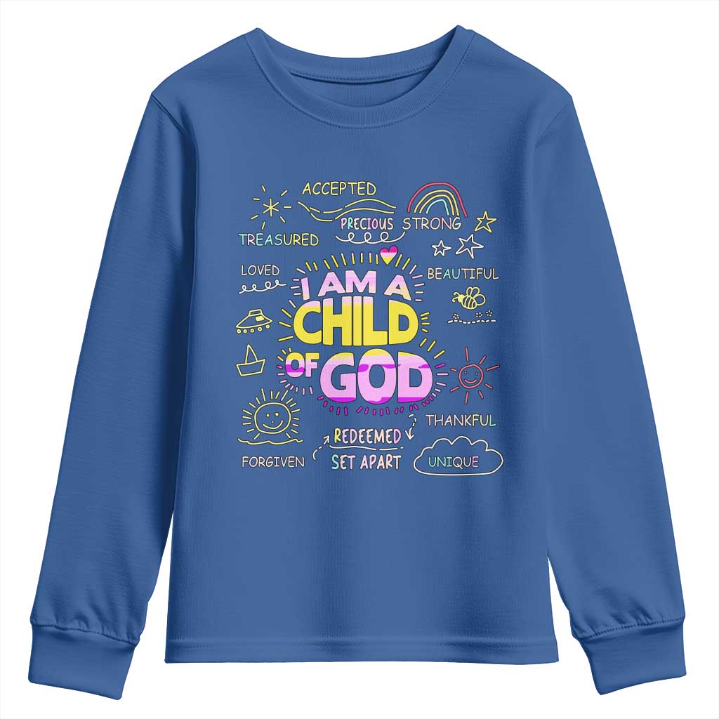 I Am A Child Of God Youth Sweatshirt Retro Christian Jesus Faith