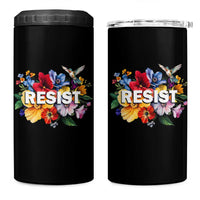 Resist Floral 4 in 1 Can Cooler Tumbler Retro Botanical Graphic