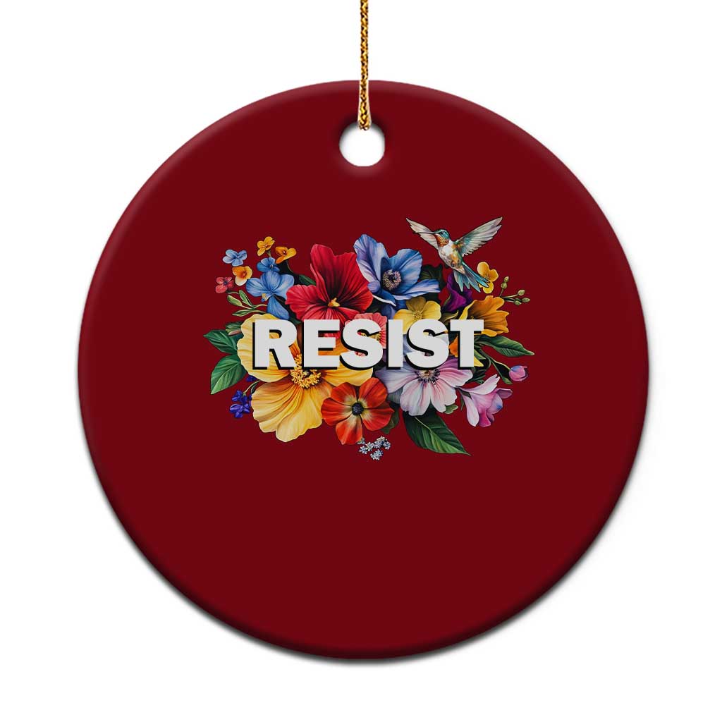 Resist Floral Ceramic Ornament Retro Botanical Graphic - Wonder Print Shop