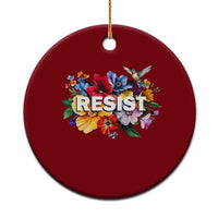 Resist Floral Ceramic Ornament Retro Botanical Graphic - Wonder Print Shop