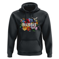 Resist Floral Hoodie Retro Botanical Graphic