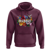 Resist Floral Hoodie Retro Botanical Graphic