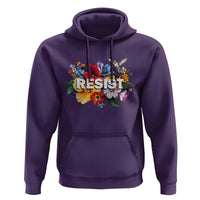 Resist Floral Hoodie Retro Botanical Graphic
