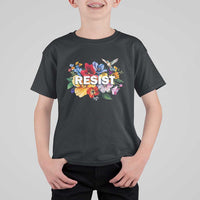 Resist Floral T Shirt For Kid Retro Botanical Graphic