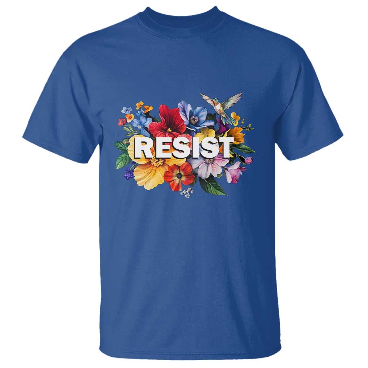 Resist Floral T Shirt Retro Botanical Graphic