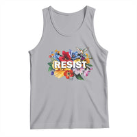 Resist Floral Tank Top Retro Botanical Graphic