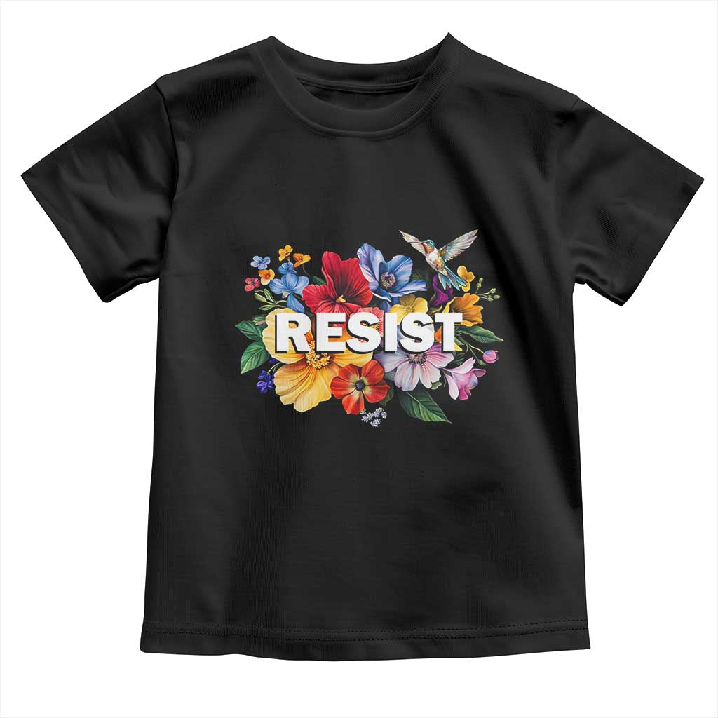 Resist Floral Toddler T Shirt Retro Botanical Graphic