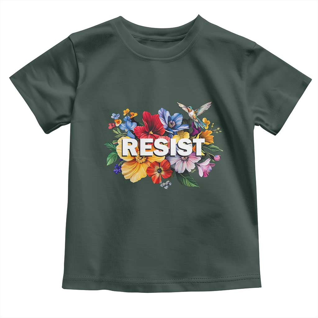 Resist Floral Toddler T Shirt Retro Botanical Graphic
