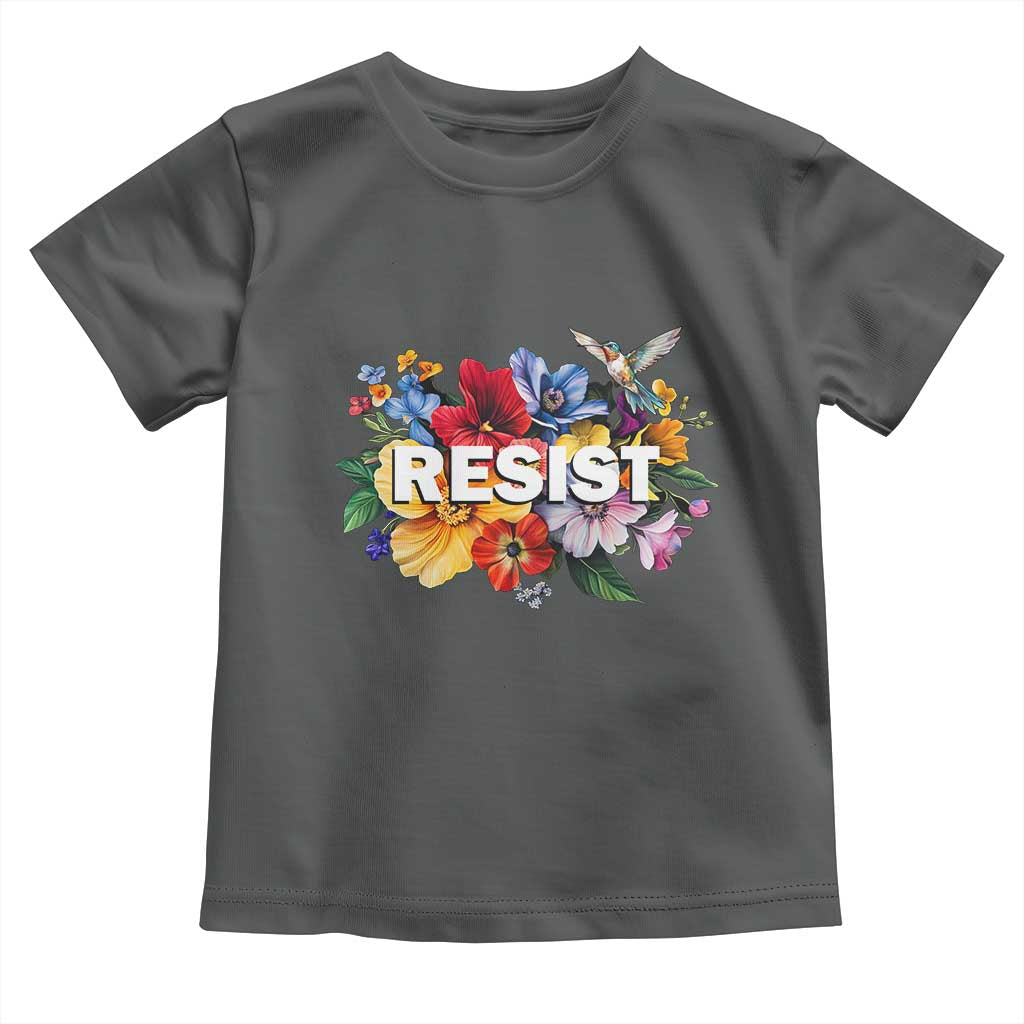 Resist Floral Toddler T Shirt Retro Botanical Graphic