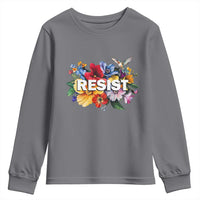 Resist Floral Youth Sweatshirt Retro Botanical Graphic