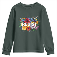 Resist Floral Youth Sweatshirt Retro Botanical Graphic